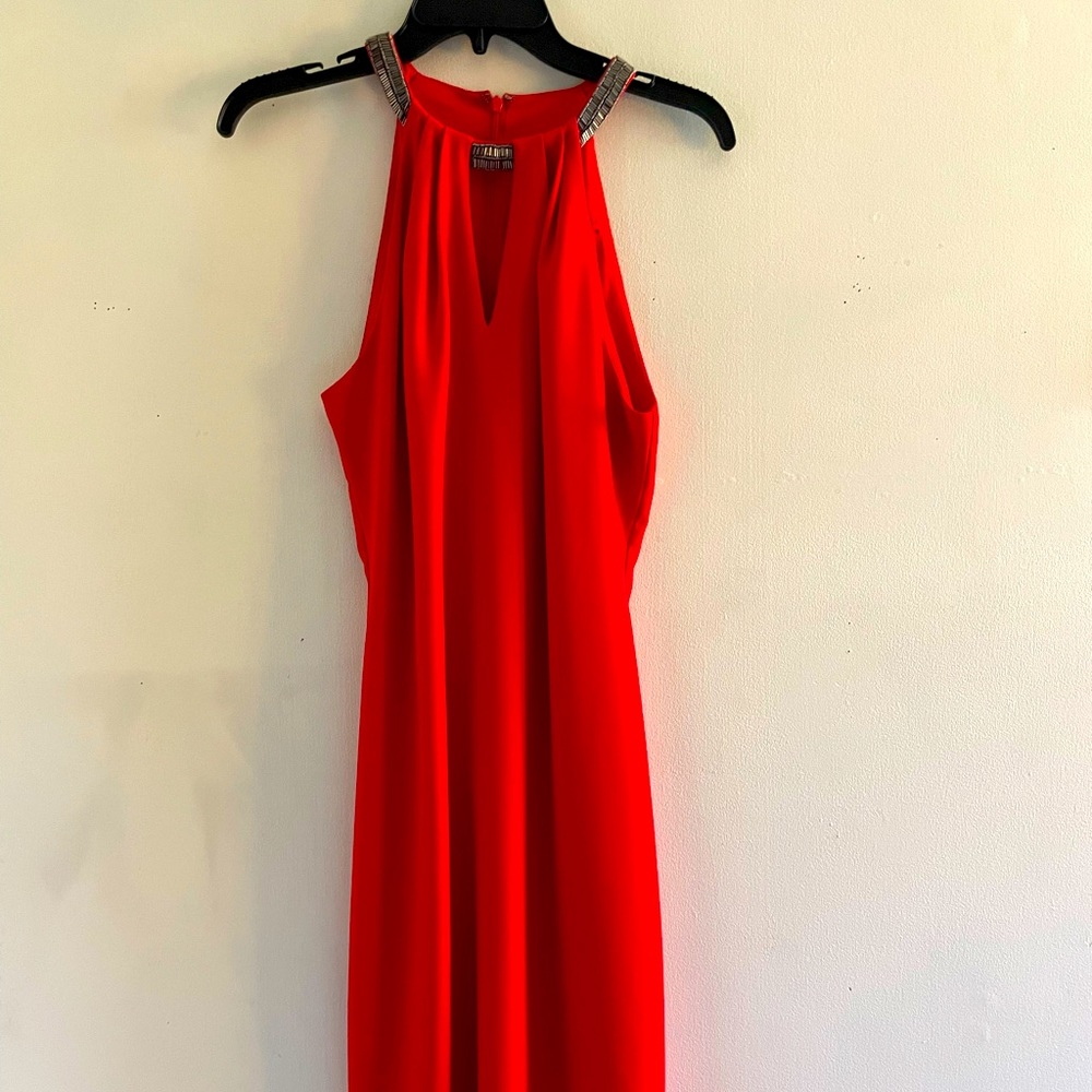 Red Carmen Marc Valvo dress